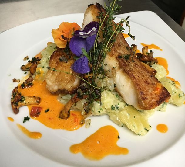 Rotbarsch mit stampf und Sauce – Bräustüble Gundelsheim